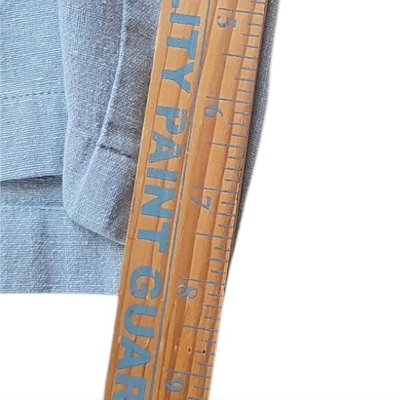 Adolfo Sport Linen Blend Shorts Slate Blue Sz M Pull On Elastic Waistband Beach - Picture 9 of 9